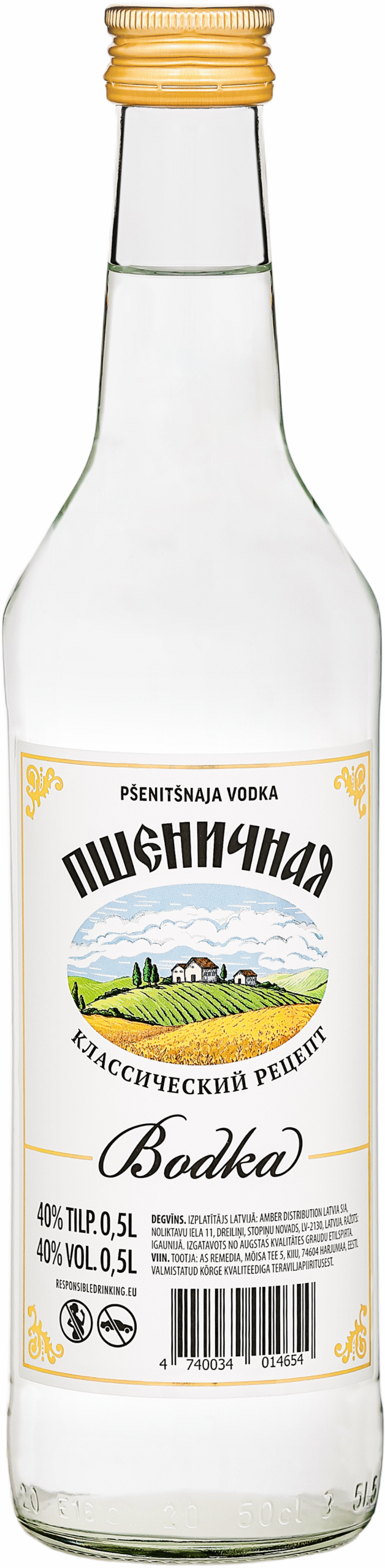Pshenichnaja Vodka 50cl 40%
