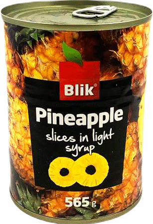 BLIK Ananassiviilud siirupis 565g