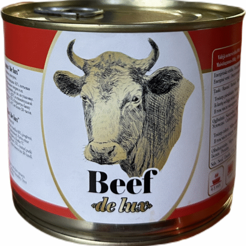 Hautatud veiseliha de lux konserv 525g
