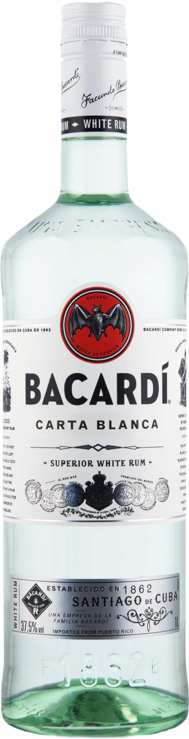 Bacardi Carta Blanca 37,5% 1,0L