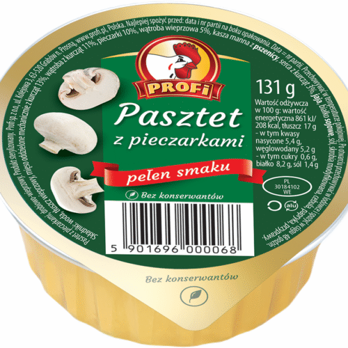 Pasteet linnuliha ja šampinjonidega 131g
