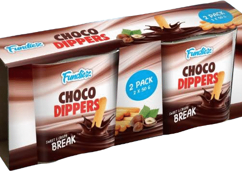 Fundiez Choco Dippers küpsised 2*50g