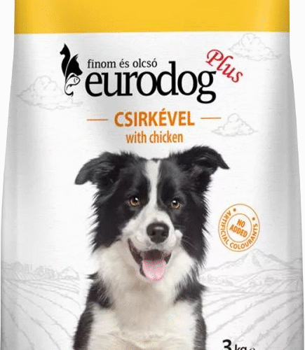 EuroDog Plus Koerte kuivtoit kanaga 3kg