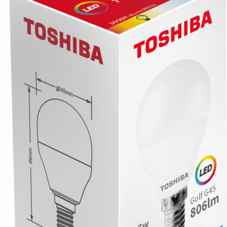 Toshiba LED 7W (60W) E14 soe valge G45 matt lühter 806lm