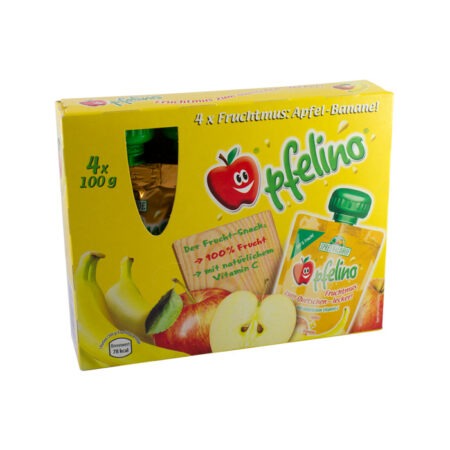 Pfelino Puuviljapüree õun-banaan-atseroola mahl 4x100g