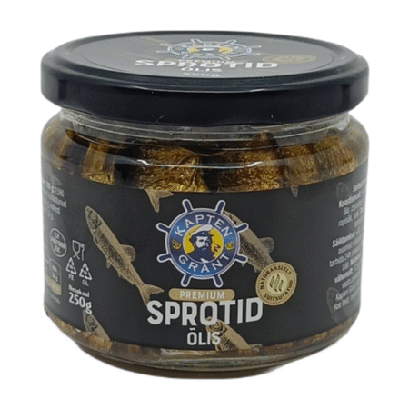 Kapten Grant Sprotid õlis (klaaspurk) 250g