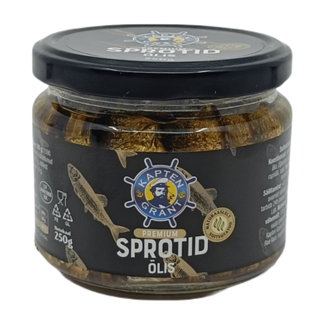 Kapten Grant Sprotid õlis (klaaspurk) 250g