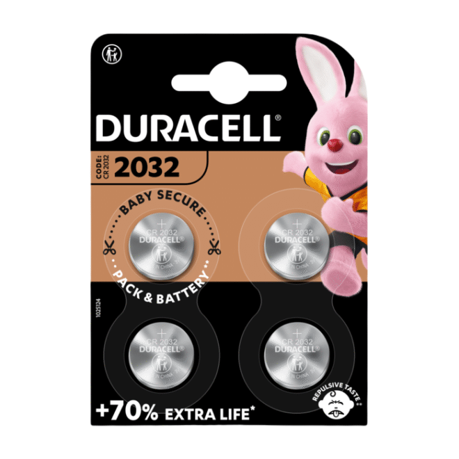 Duracell patarei DL 2032 3V liitium 4tk.