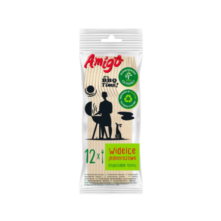 AMIGO Ühekordsed puidust kahvlid 12tk