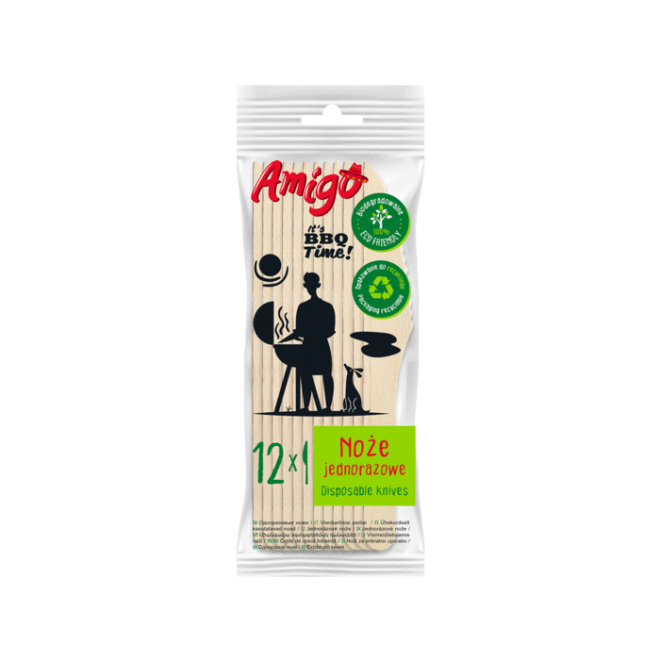 AMIGO Ühekordsed puidust noad 12tk