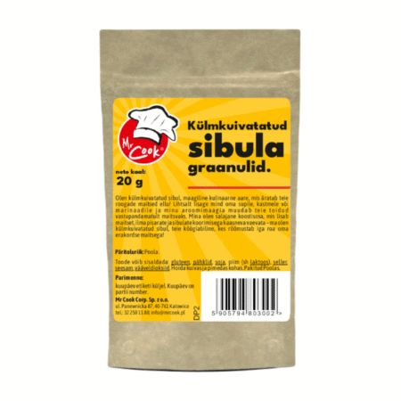 Külmkuivatatud sibula graanulid 20g