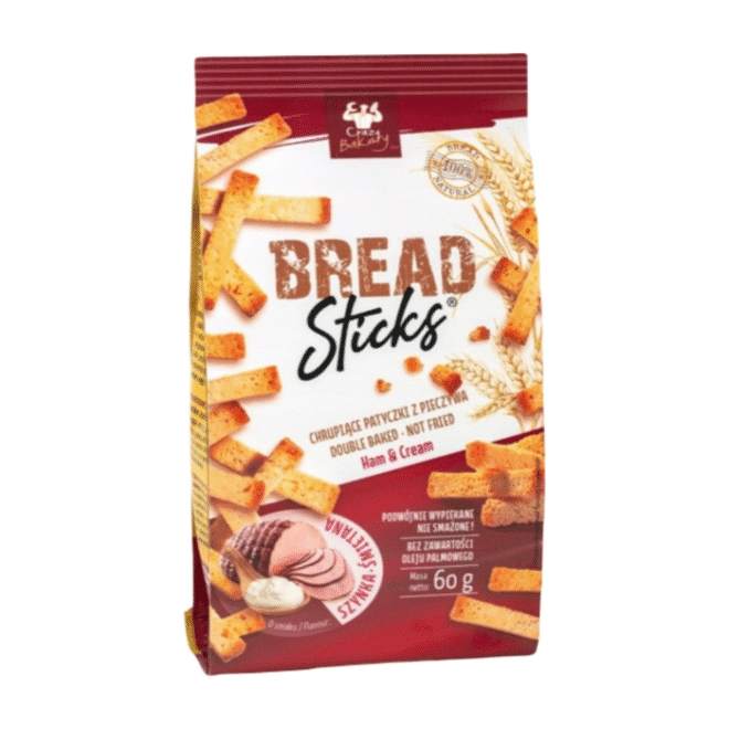 Crazy Bakery Leivakrõpsud singi ja hapukoore 60g