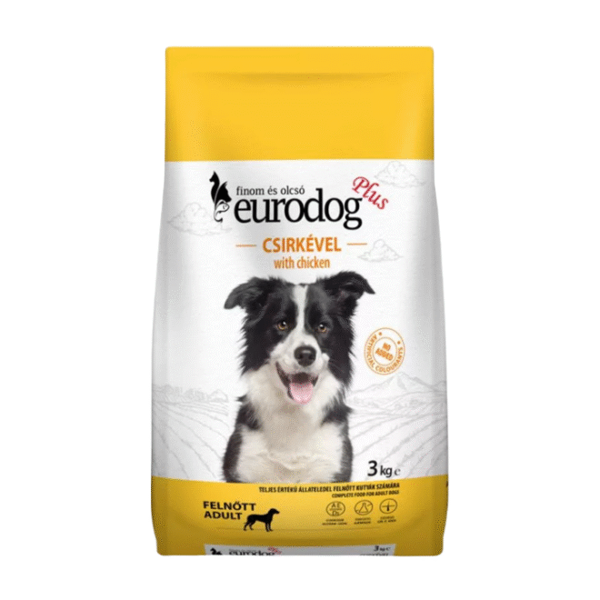 EuroDog Plus Koerte kuivtoit kanaga 3kg
