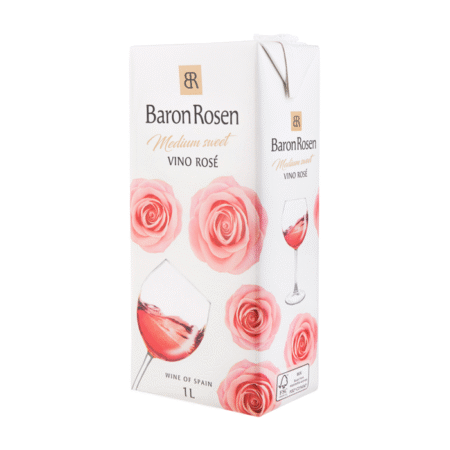 Baron Rosen Vino Rose средне-сладкий 10% 1 л Tetra