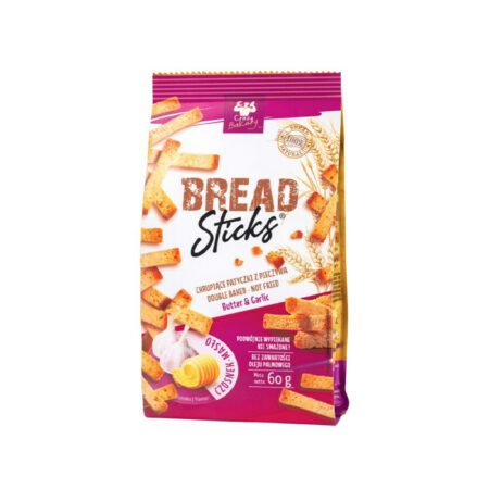 Crazy Bakery Leivakrõpsud või ja küüslauguga 60g