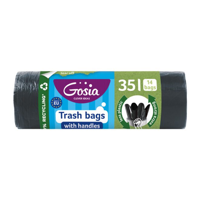 GOSIA Prügikotid sangadega väga tugev ECO 35L 14tk
