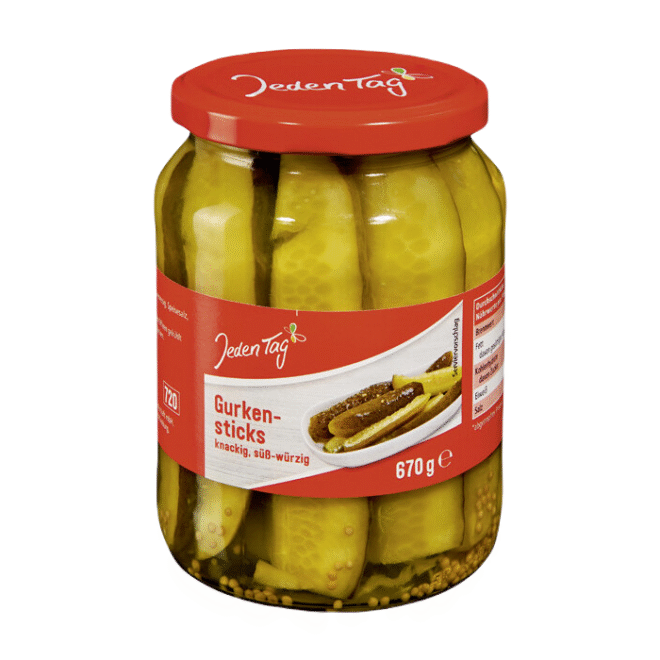 Jeden Tag Marineeritud viilutatud kurgid 720ml