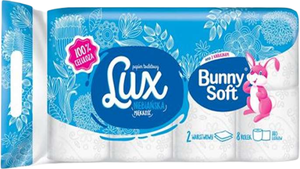 BUNNY SOFT Tualettpaber 2-kihiline 8 rulli