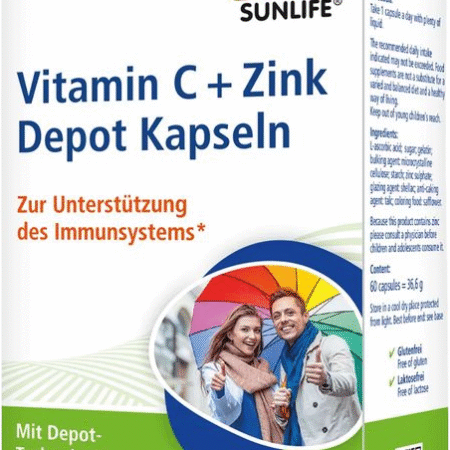 Sunlife Vitamiin C + ZINC 60 kapslit