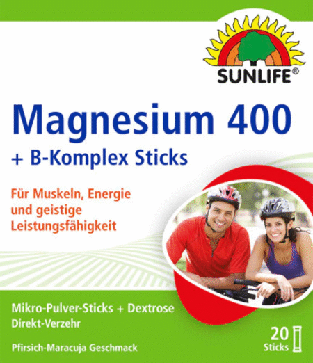 Sunlife Magneesium 400 + B vitamiini pulgad 20TK