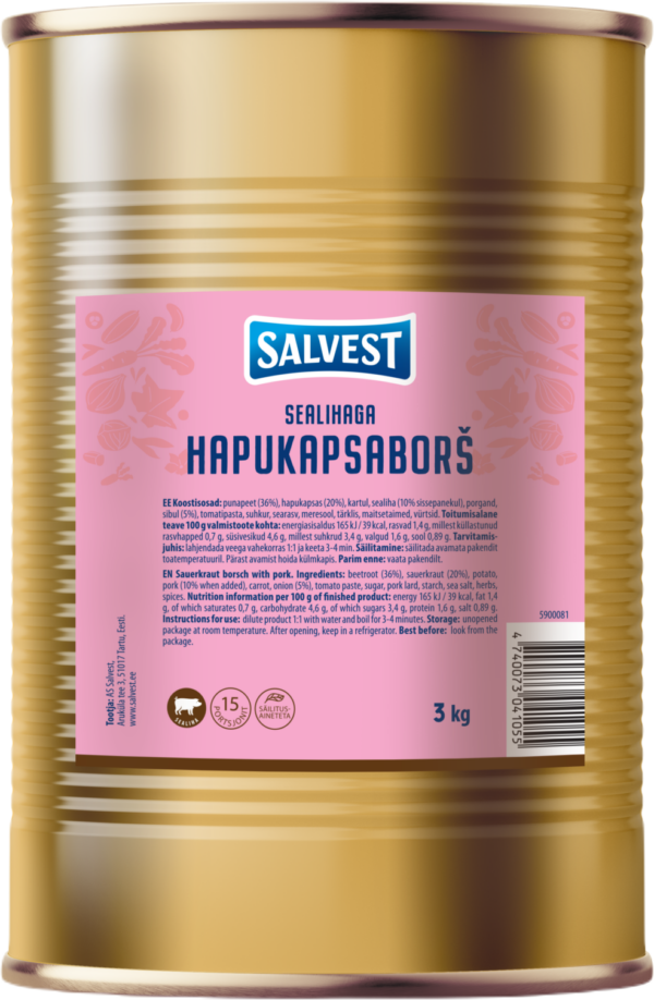 SALVEST Sealihaga hapukapsaborš 3,0 kg