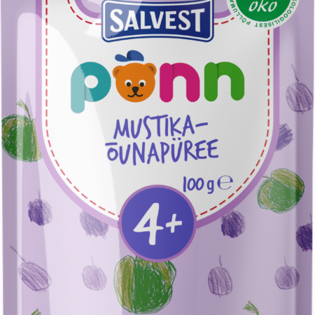 PÕNN Ökoloogiline Mustika-õunapüree 100 g 4+