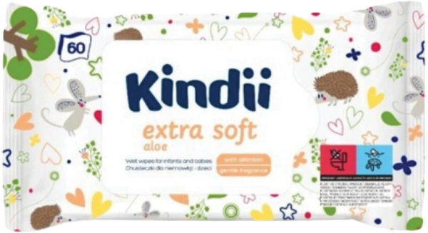 Kindii Niisked salvrätid Aloe Ekstra pehmed 60tk