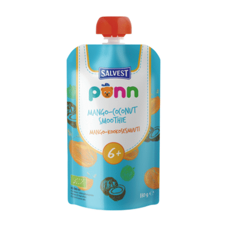 PÕNN Ökoloogiline Mango-kookosesmuuti 110 g 6+,