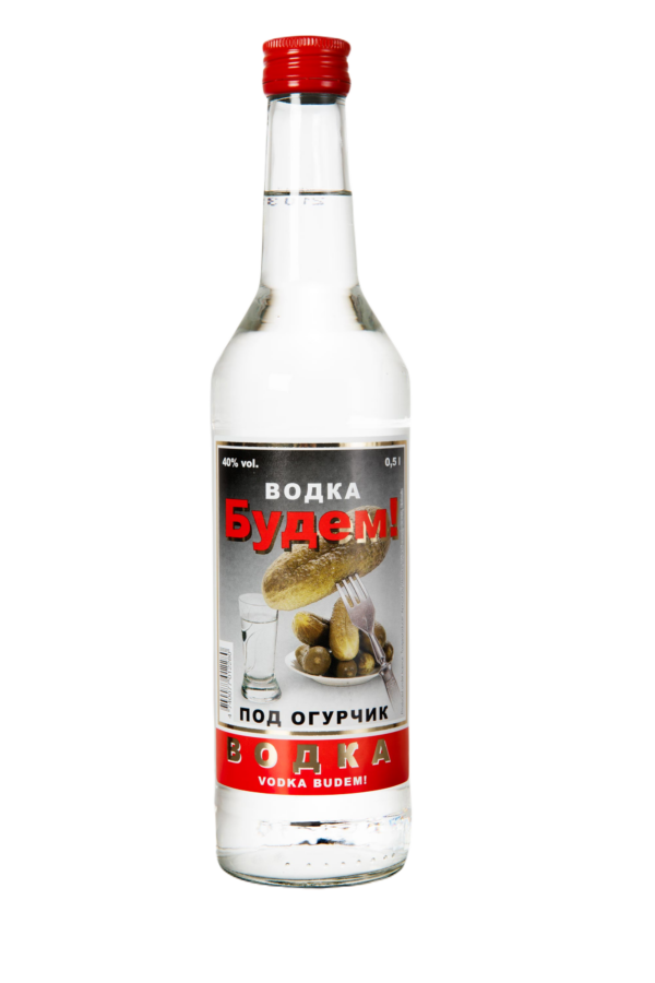 Vodka Budem! 40%vol 0.5L klaas