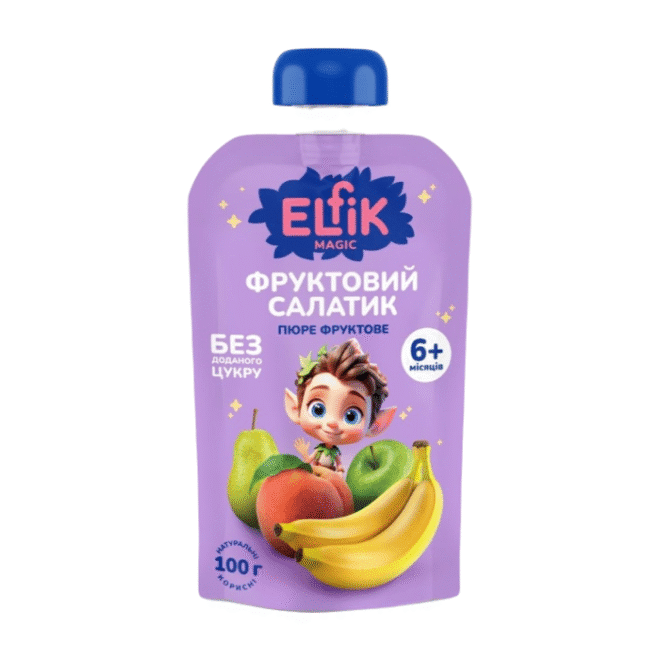 ELFIK Püree Õuna Virsiku 6+ 100g