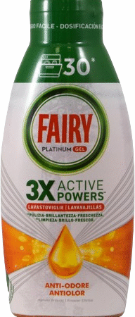 Fairy Platinum Nõudepesumasina geel Antiodor 600ml