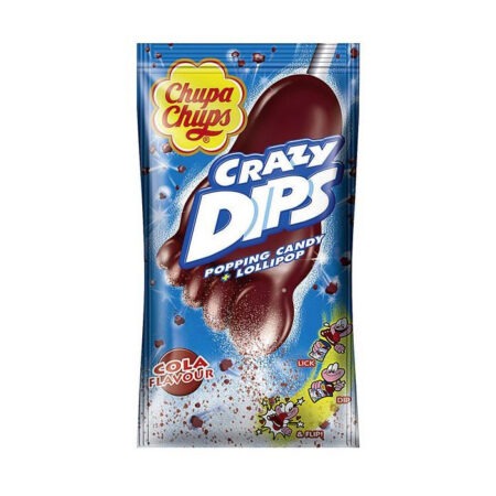 Chupa Chups Crazy Dips Cola/Maasikamaitseline pulgakomm 14g