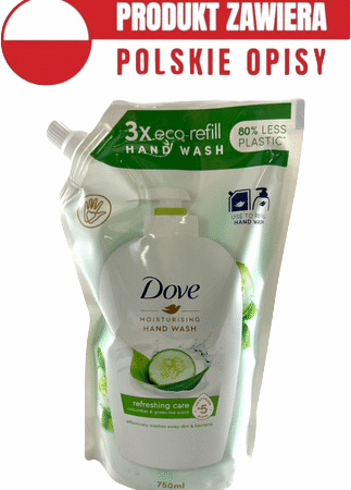 Dove Vedel käteseep täide kurgi & rohelisetee ekstraktiga 750ml