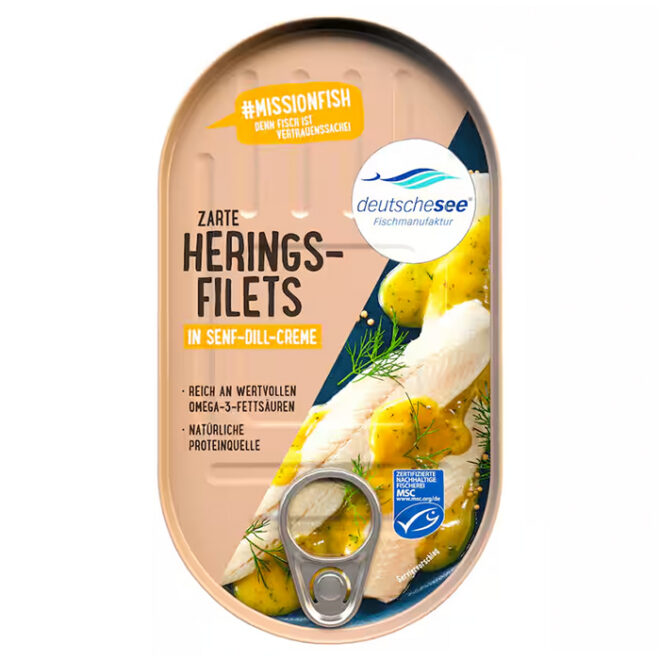 Deutsche See Herring fillet with mustard-mustard cream 200g