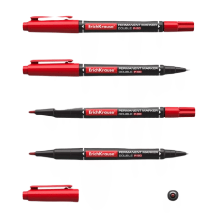 Marker kahe otsaga P-80 0,45mm/1,65mm, punane