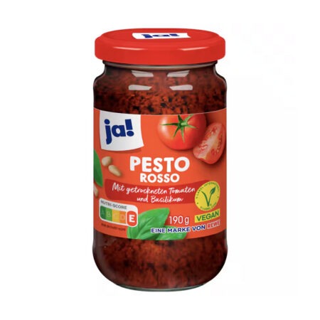Ja! Pesto Rosso kuivatatud Tomatite & Basiilikuga 190g
