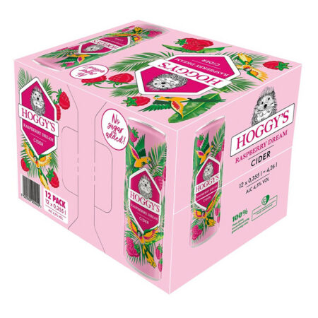 HOGGYS RASPBERRY 12-pakk 4,5% 0,355 l purk
