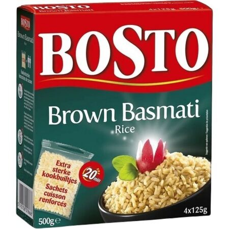 Pruun Basmati riis 4x125g, BOSTO, 500 g
