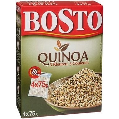 Quinoa, kolmevärviline 4x75g, BOSTO, 300 g