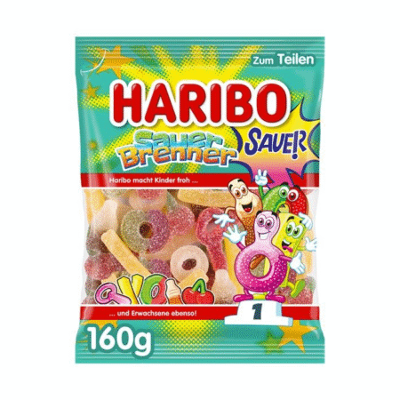 Haribo hapud kummikommid 160g