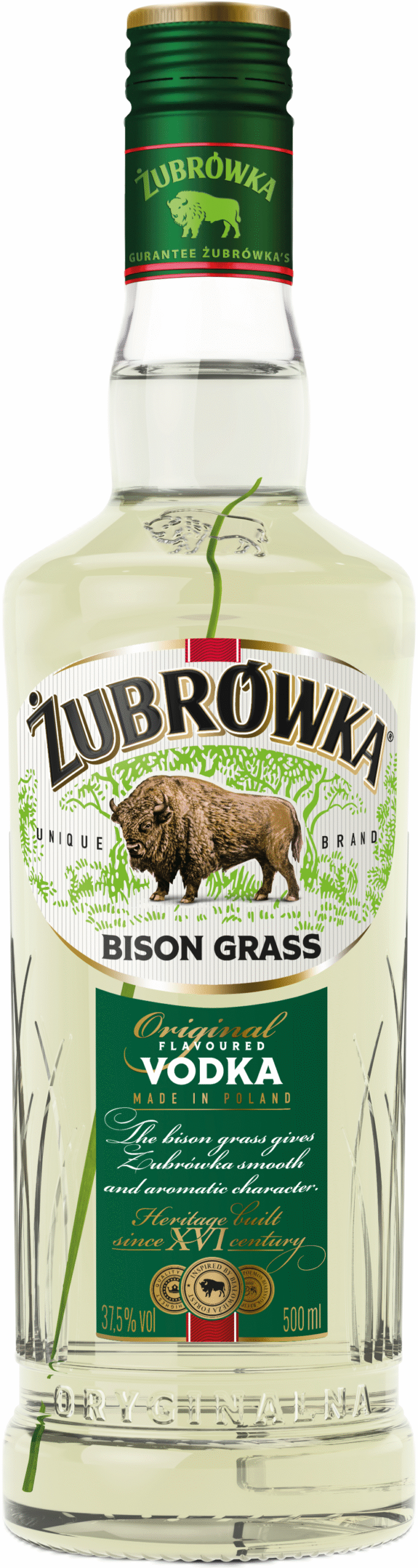 Zubrowka Bison Grass 37,5%, 0,5L