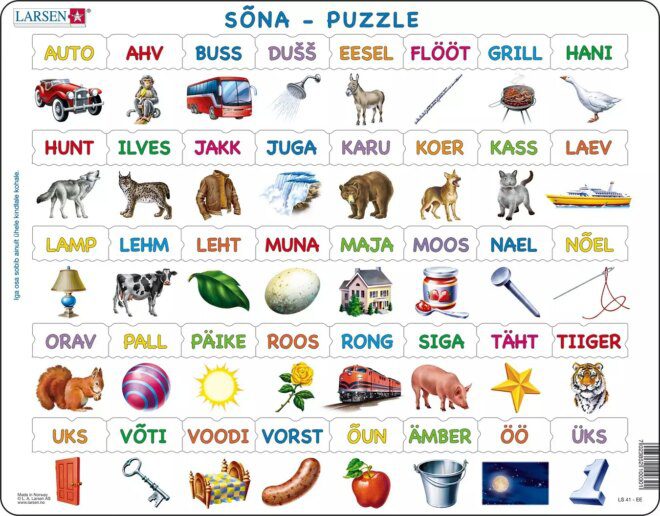 Larsen Puzzle Õpime lugema 40 sõna LS41