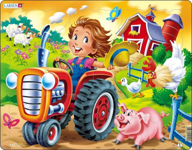 Larsen Puzzle Farm, laps traktoriga BM7