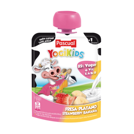 PASCUAL YOGIKIDS jogurtipuding maasikas-banaan 80g