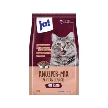 Ja! Kasside kuivtoit veiselihaga 2kg