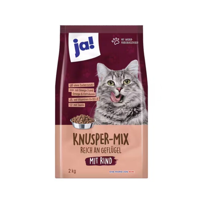 Ja! Kasside kuivtoit veiselihaga 2kg