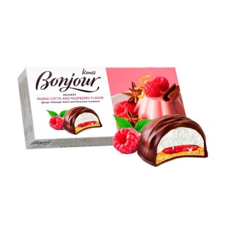 Magustoit BONJOUR Panna cotta ja vaarika maitse 232g