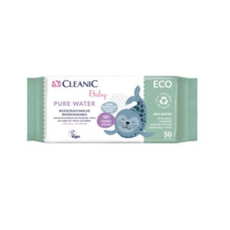 Cleanic ECO Beebi Pure Water niisked salvrätid imikutele ja väikelastele 50tk