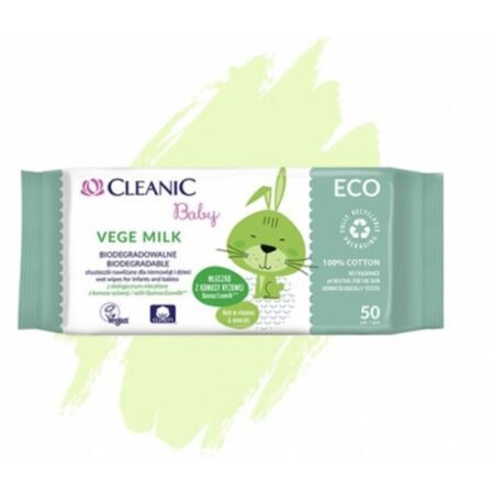 Cleanic ECO Vege Milk niisked salvrätid beebidele ja lastele 3X50tk
