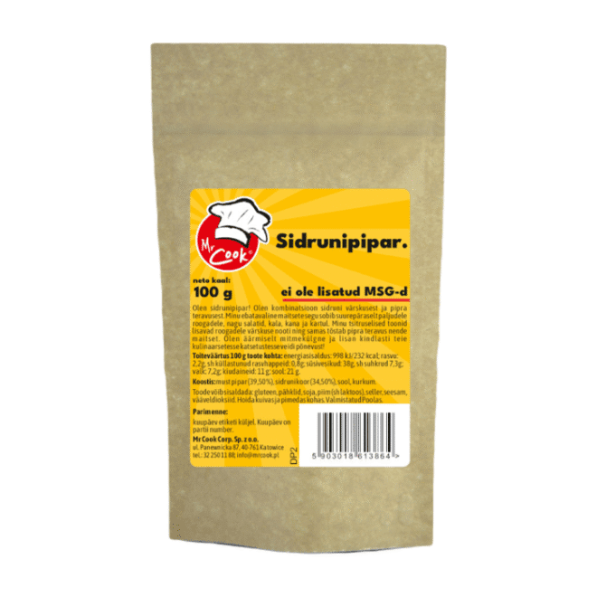 Sidrunipipar ilma lisatud MSG-ta 100g